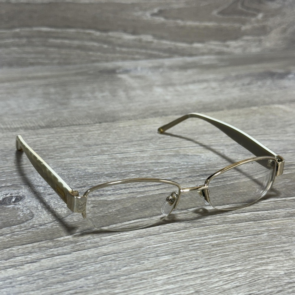 Coach Suzanna 246 Golden Semi-Rimless Eyeglass Frames Rectangle Optical‎ 135